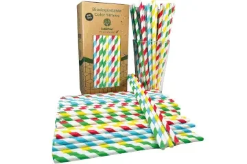 Pajitas compostables de colores - GoBeTree