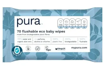 Toallitas compostables para bebe - Pura